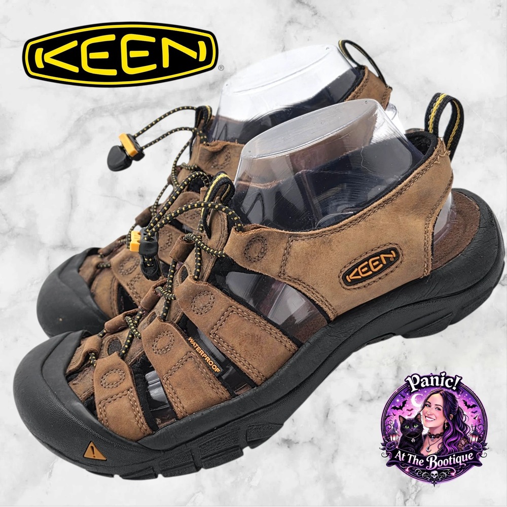 KEEN Waterproof Brown Leather Outdoor Sandals Women‎ 9 Hiking Fisherman EU 40.5
